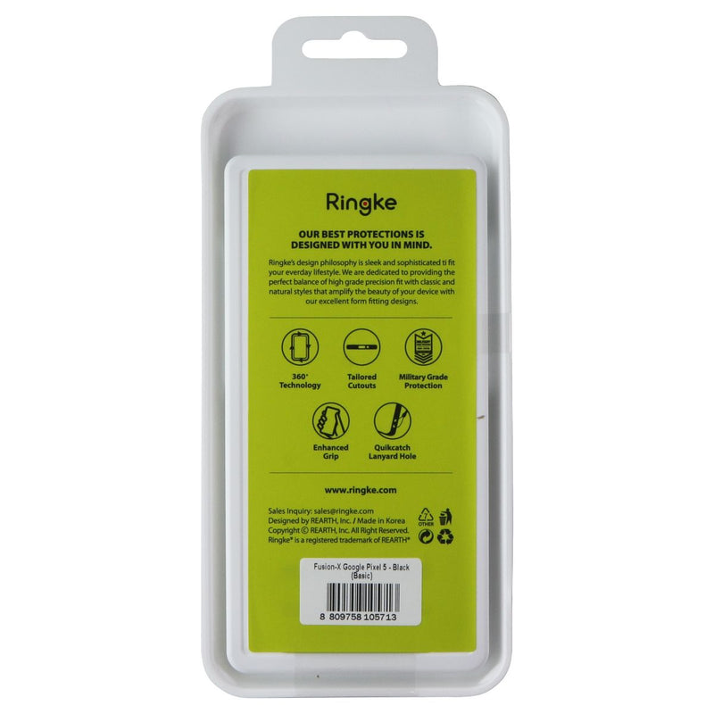 Ringke Fusion X Series Case for Google Pixel 5 - Clear / Black