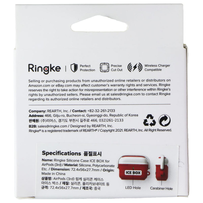 Ringke Ice Box Series Silicone Case for Apple AirPods (3rd Gen) - Red