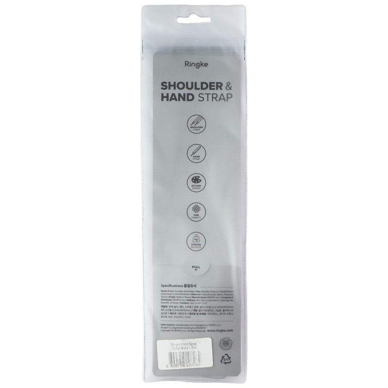 Ringke Shoulder & Hand Strap (Ticket Band) - Red / Black