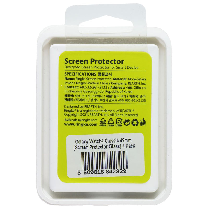 Ringke Glass 4 Pack of Screen Protectors for Samsung Galaxy Watch 4 Classic 42mm