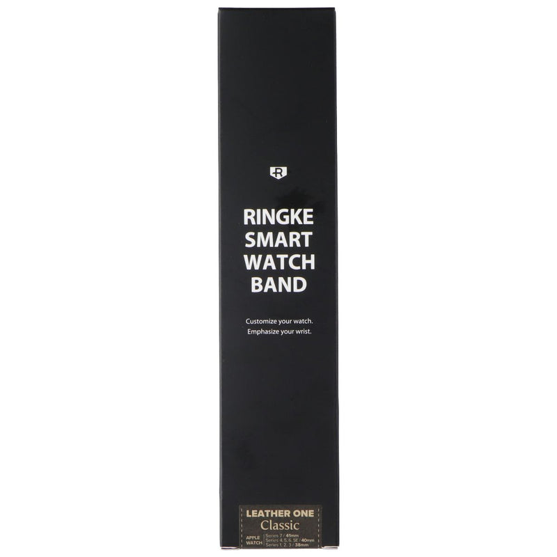 Ringke Leather One Classic Smart Watch Band for Apple Watch (42mm-38mm) - Black