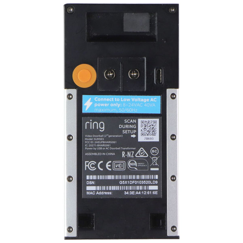 Ring Video Doorbell - 1080p HD video (5UM5E5) - Satin Nickel