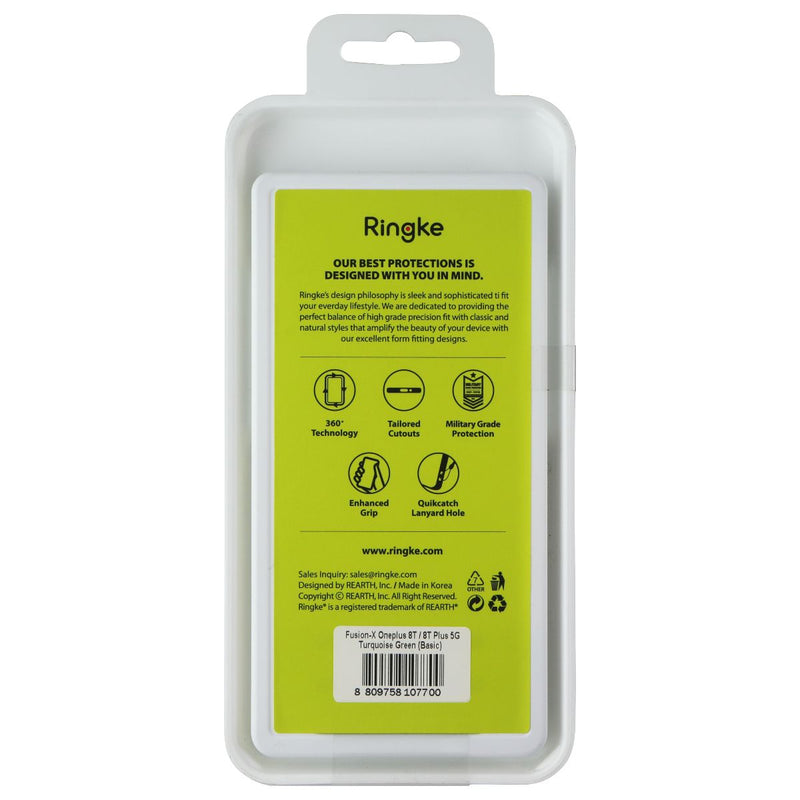 Ringke Fusion X Series Case for OnePlus 8T/8T Plus 5G - Turquoise Green / Clear