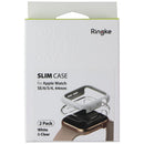 Ringke Slim Case for Apple Watch SE/6/5/4 (44mm) - White & Clear (2 Pack)