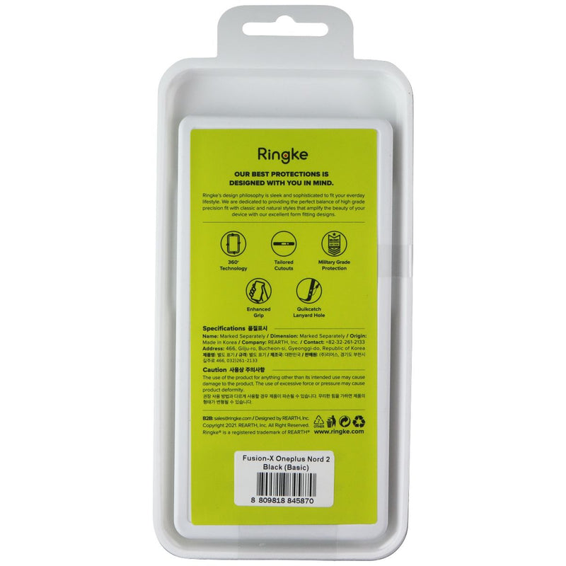 Ringke Fusion X Case for OnePlus Nord 2 5G - Clear / Black
