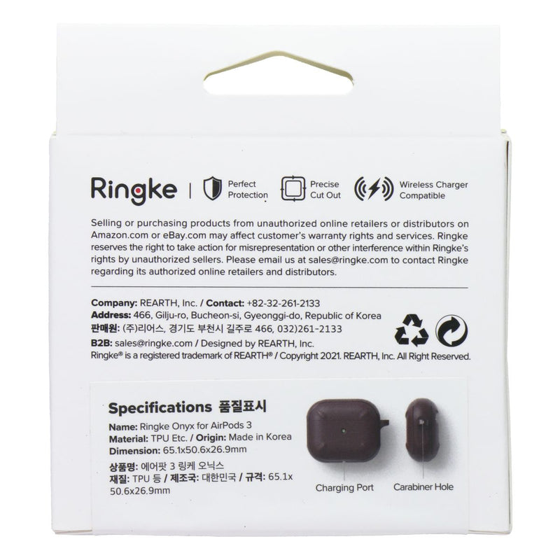 Ringke Onyx Keychain Case for Apple AirPods 3rd Gen - Burgundy