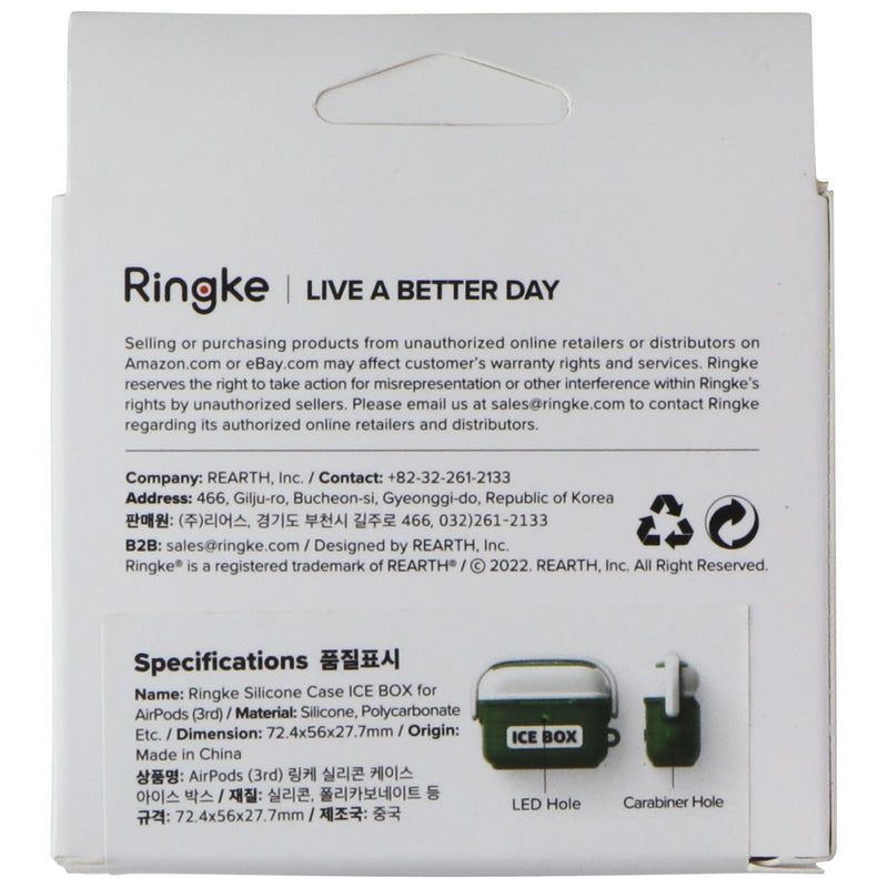 Ringke Silicone Case for Apple AirPods (3rd Gen) - Ice Box Green/White