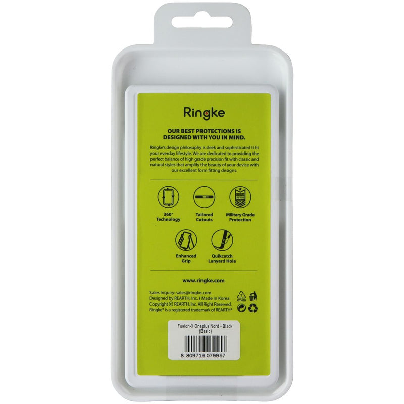 Ringke Fusion X Series Case for OnePlus Nord - Clear / Black