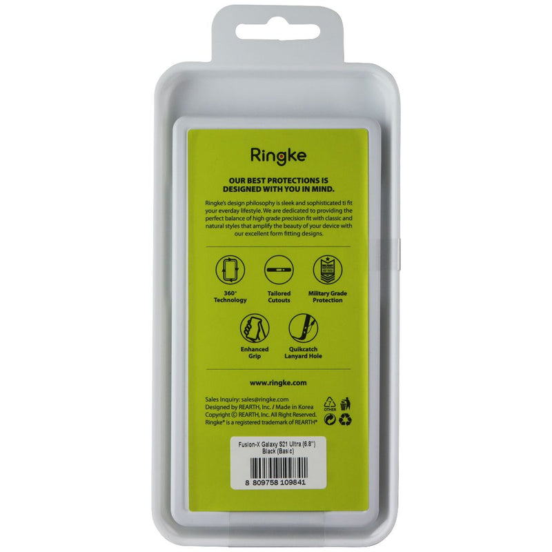 Ringke Fusion X Series Case for Samsung Galaxy S21 Ultra - Clear / Black