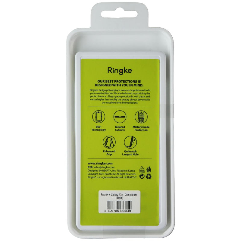 Ringke Fusion X Series Case for Samsung Galaxy A72 - Black Camo