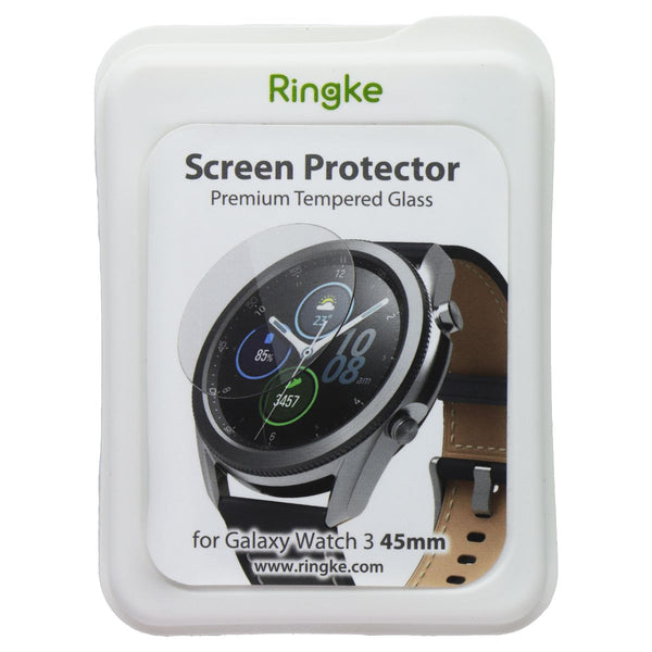 Ringke Premium Tempered Glass Screen Protector for Galaxy Watch 3 (45mm) - 4 Pk