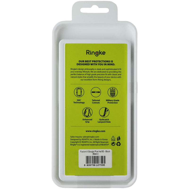 Ringke Fusion X Series Case for Google Pixel 4a 5G - Clear / Black