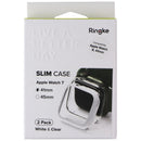 Ringke Slim Case for Apple Watch 9/8/7 (41mm) - White / Clear (2 Pack)