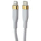 S. Simple 10 Foot USB-C to Lightning 8-Pin Tough-Knit Braided Cable - White/Gold