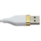S. Simple (6-Ft) USB-A to USB-C Tough-Knit Braided Cable - White/Gold