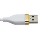 S. Simple (6-Ft) USB-A to USB-C Tough-Knit Braided Cable - White/Gold
