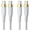 S. Simple 4-Pack Charger/6-Ft Cables/Car Charger Bundle (USB-C/30W) - White/Gold