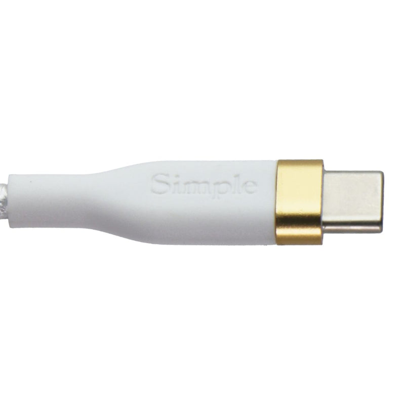 S. Simple 4-Pack Charger/6-Ft Cables/Car Charger Bundle (USB-C/30W) - White/Gold