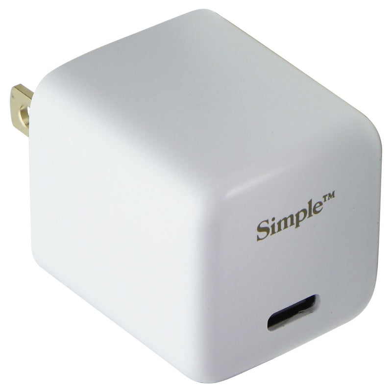 S. Simple 4-Pack Charger/6-Ft Cables/Car Charger Bundle (USB-C/30W) - White/Gold