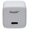 S. Simple 4-Pack Charger/6-Ft Cables/Car Charger Bundle (USB-C/30W) - White/Gold