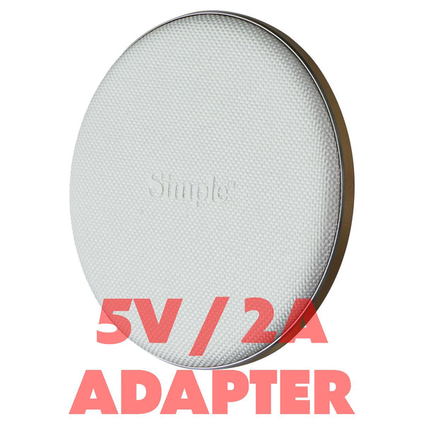Simple (15W) USB-C POWER Wireless Charger Pad + (5V/2A) Adapter + USB-C Cable