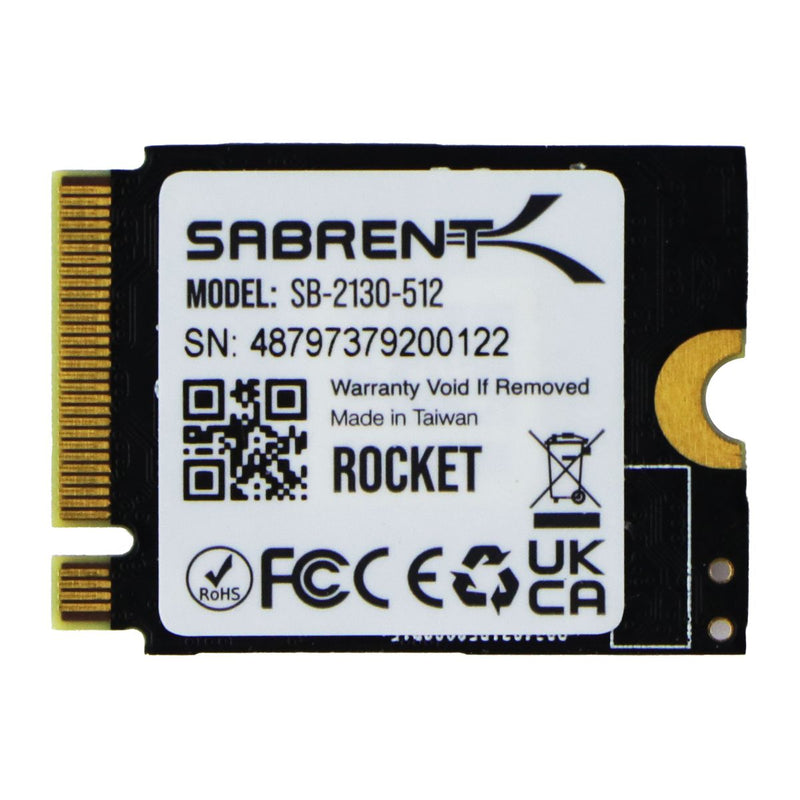 Sabrent (512GB) Rocket M.2 2230 NVMe PCIe 4.0 SSD (SB-2130-512)