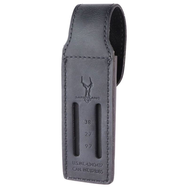 Safariland Leather 38 Mace/OC Spray Holder Belt Pouch - Black/Black Snap (27/97)