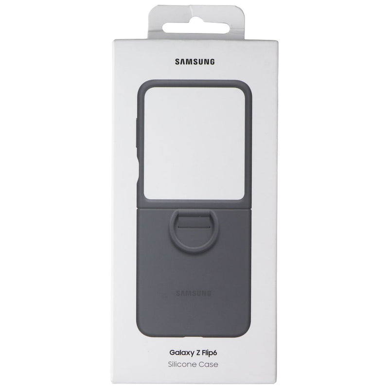 Samsung Official Silicone Case with Ring for Galaxy Z Flip6 - Gray