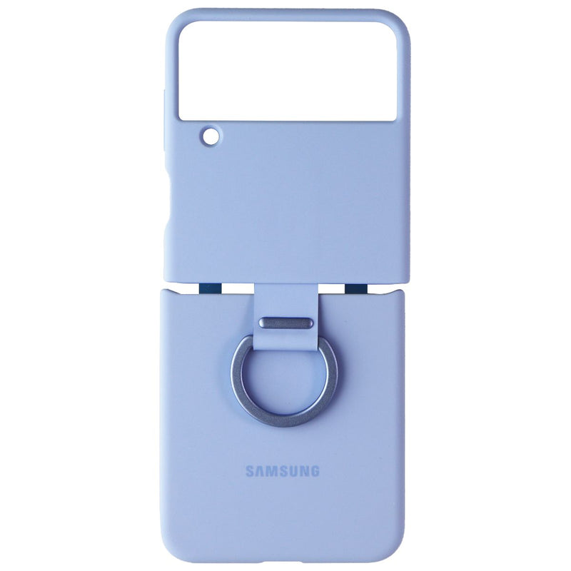 Samsung Official Silicone Cover with Ring for Galaxy Z Flip4 - Arctic Blue