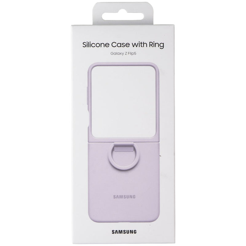 SAMSUNG Official Silicone Cover Case with Ring for Galaxy Z Flip5 - Lavender