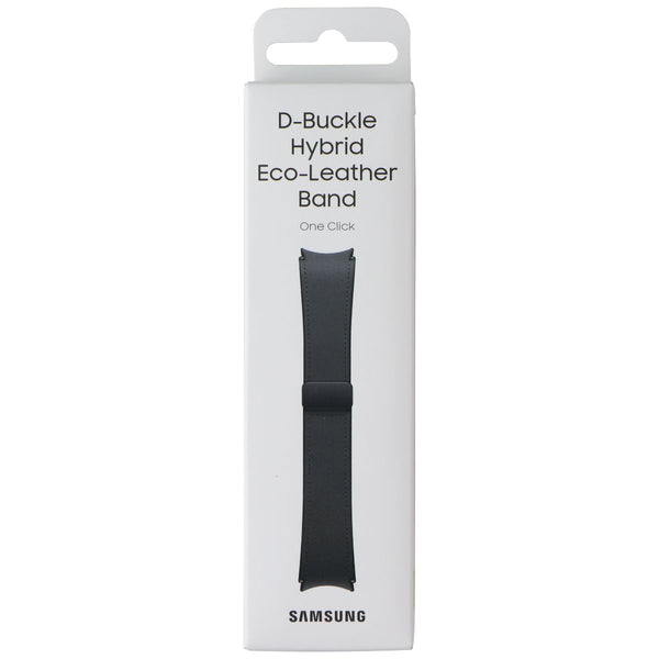 Samsung D-Buckle Hybrid Eco-Leather Band for Galaxy Watch4 - Black (20mm, M/L)
