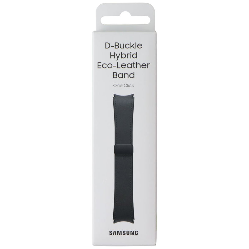 Samsung D-Buckle Hybrid Eco-Leather Band for Galaxy Watch4 - Black (20mm, M/L)