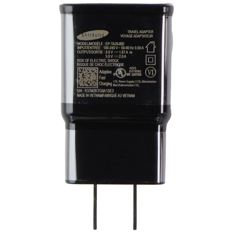 Samsung Travel Adapter Charger for USB w/ USB to USB Micro Cable - Black