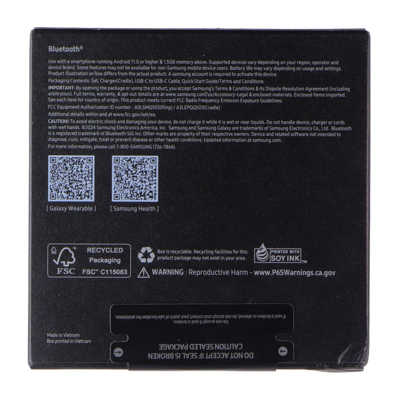 Samsung Galaxy AI Smart Ring Bluetooth Fitness Tracker - Size 8/Titanium Silver