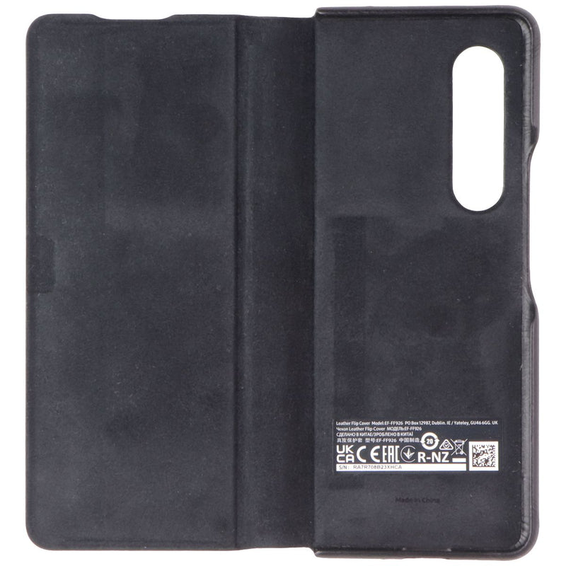 Samsung Official Leather Cover Case for Samsung Galaxy Z Fold3 - Black