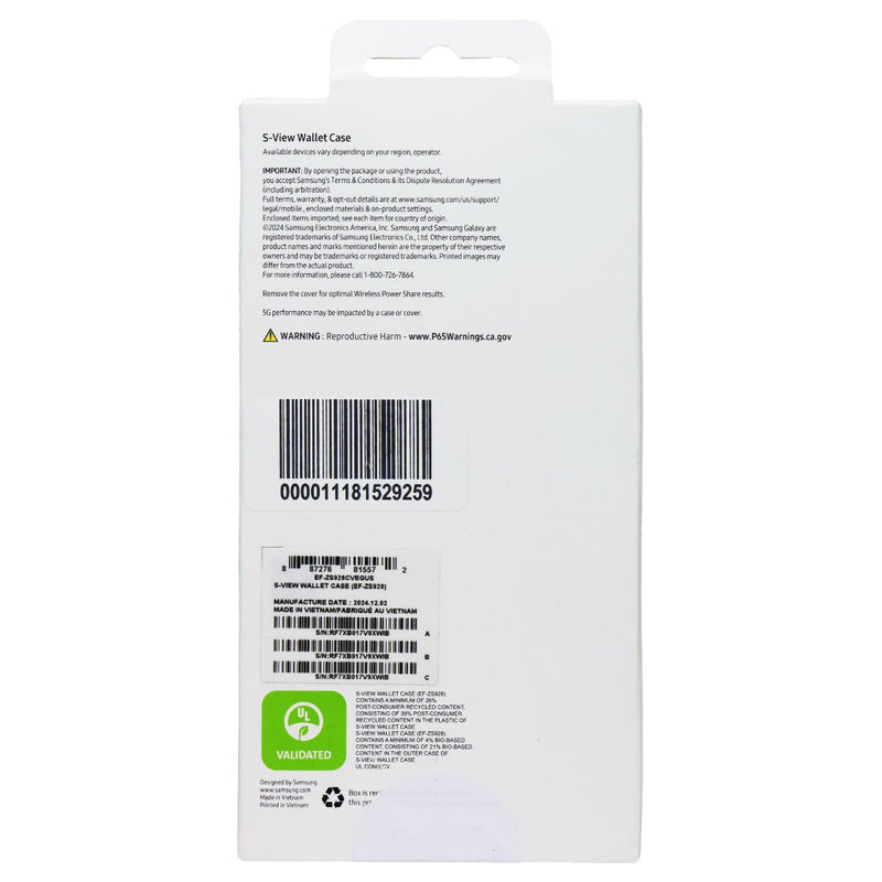 Samsung Official S-View Wallet Case for Galaxy S24 Ultra - Violet