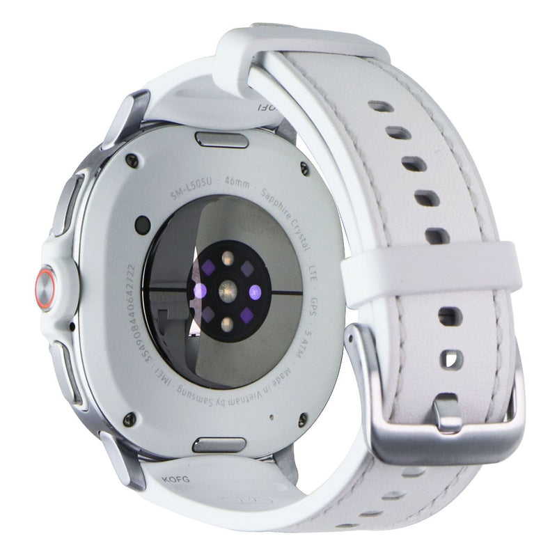 Samsung Galaxy Watch8 Classic (46mm) LTE Unlocked (SM-L505U) - White/Hybrid Band