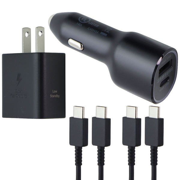Samsung Ultimate Bundle (USB-C) (40W  Car) + (25W Wall) + 2 Cables - Black