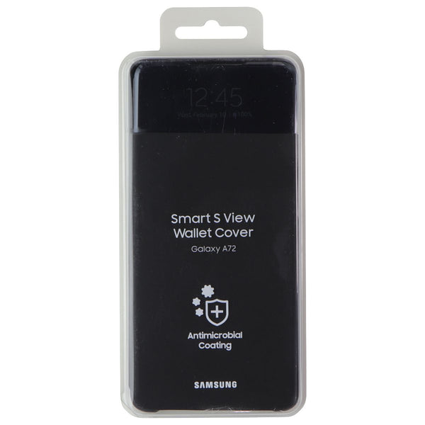 Samsung Smart S View Wallet Cover for Samsung Galaxy A72 - Black
