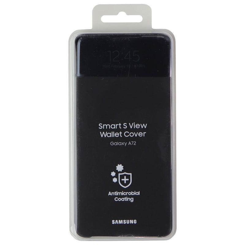 Samsung Smart S View Wallet Cover for Samsung Galaxy A72 - Black