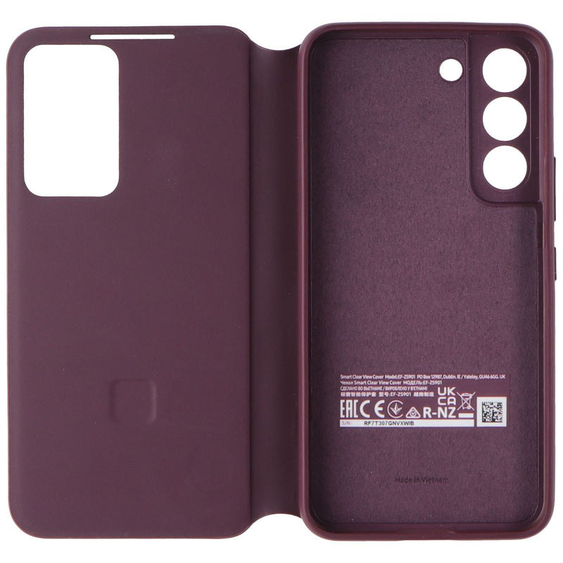 Samsung Official Smart Clear View Cover for Samsung Galaxy S22 - Burgundy