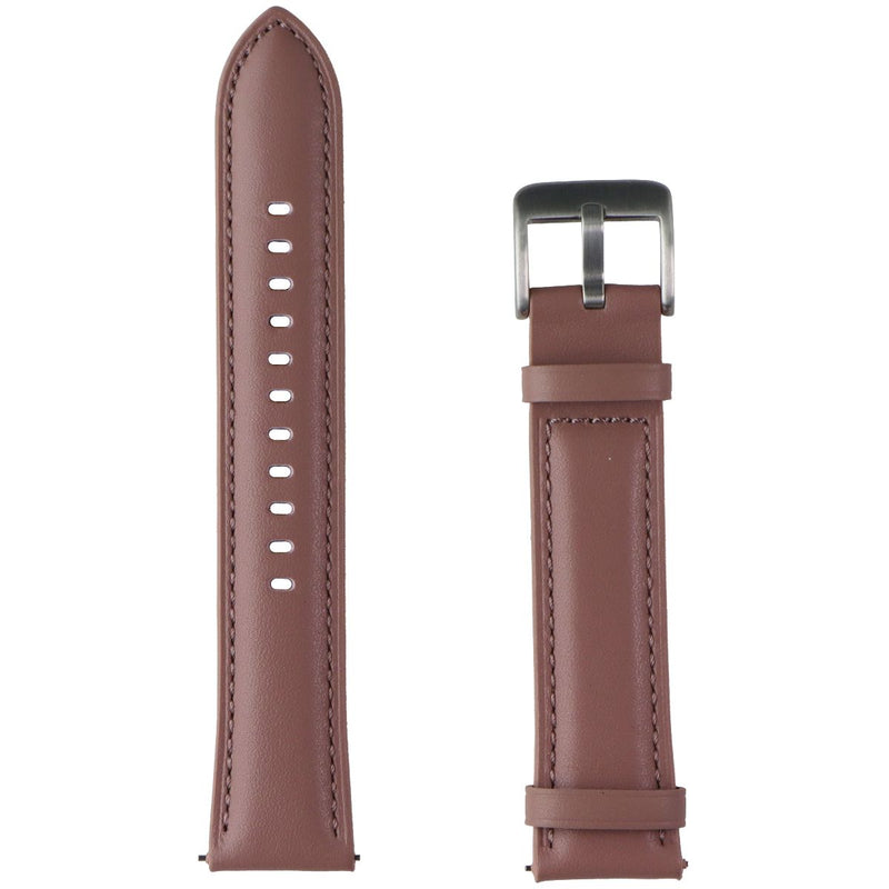Generic 20mm Genuine Leather Watch Band for 20mm Lugs - Pink Rose/Silver