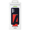 Samsung Silicone Cover with Strap for Galaxy A73 5G - Navy Blue / Orange