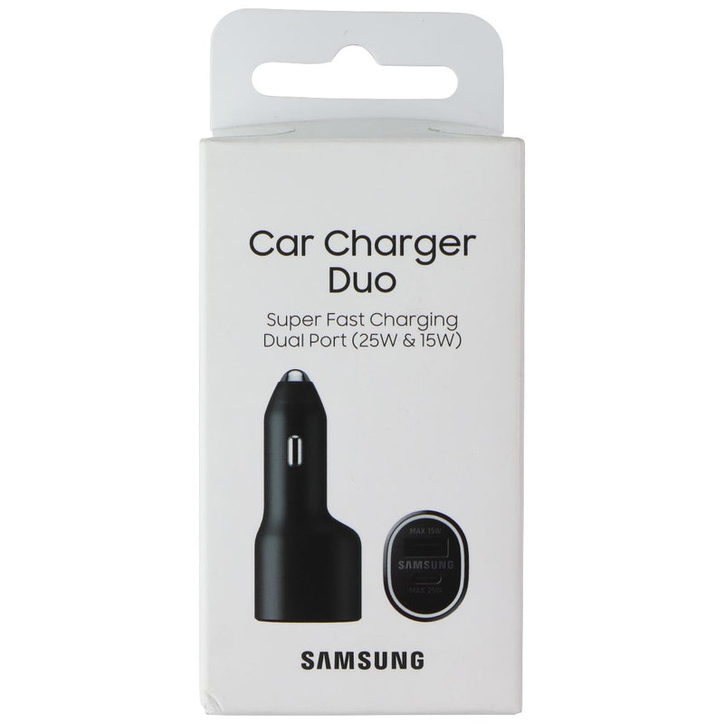 Samsung (25W) USB-C and (15W) USB Car Charger Duo - Black