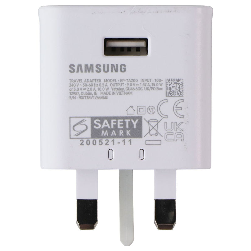 Samsung Travel Adapter 9V/1.67A (EP-TA200) - White (UK UAE Plug)