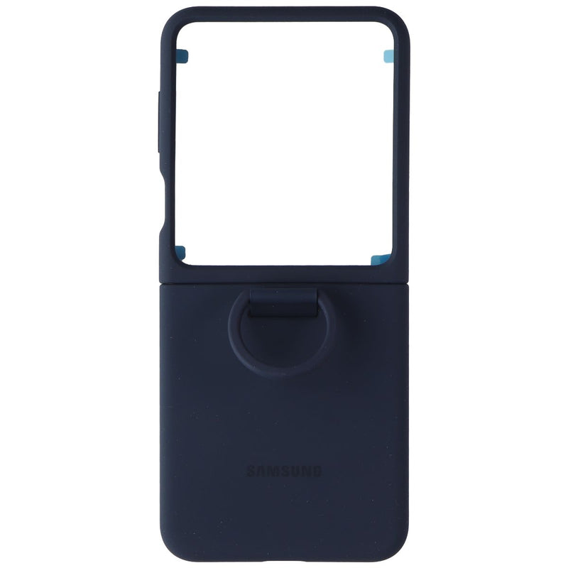 SAMSUNG Official Silicone Cover Case with Ring for Galaxy Z Flip5 - Indigo Blue
