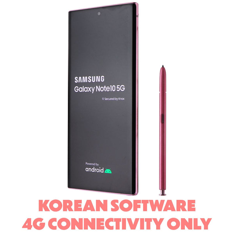 Samsung Galaxy Note10 (SM-N971N) Unlocked - 256GB/Aura Pink (KOREAN, 4G Only)