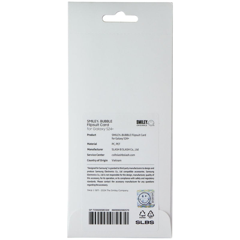 Samsung Interactive Flipsuit Card for Galaxy S24 Plus - Smiley Bubble / Green