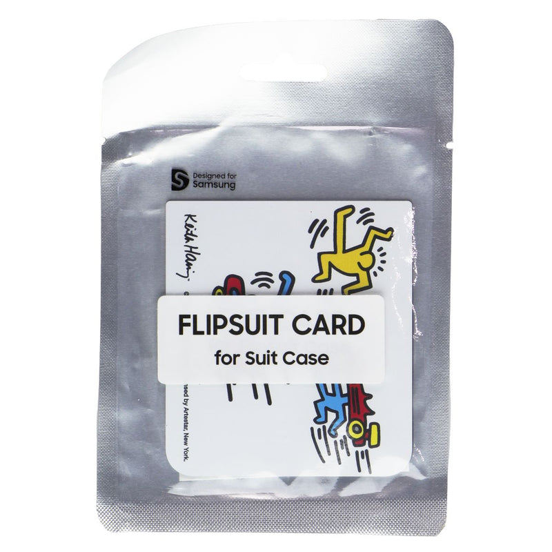 KEITH HARING People Flipsuit Card for Galaxy Z Flip5 Flipsuit Case - White