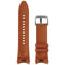 Samsung Hybrid Leather Silicone Watch Band for Galaxy Watch (20MM) - Camel (S/M)